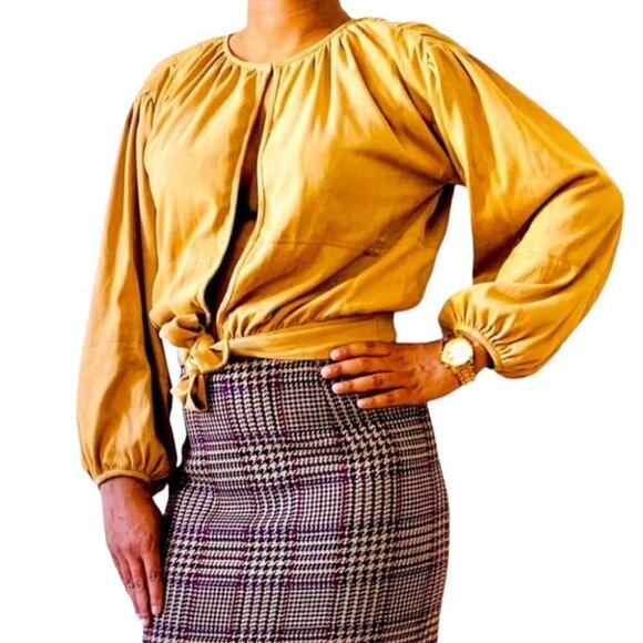 MAX AZRIA TAN  TOP NEUTRAL BUTTONLESS JACKET WOMEN SIZE XXS - Picture 1 of 4